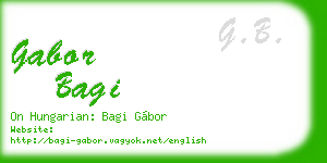 gabor bagi business card